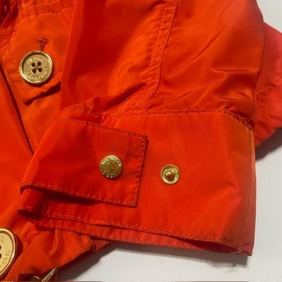 Michael Kors Wind Breaker Jacket with Hood Orange Size Small - Picture 7 of 11